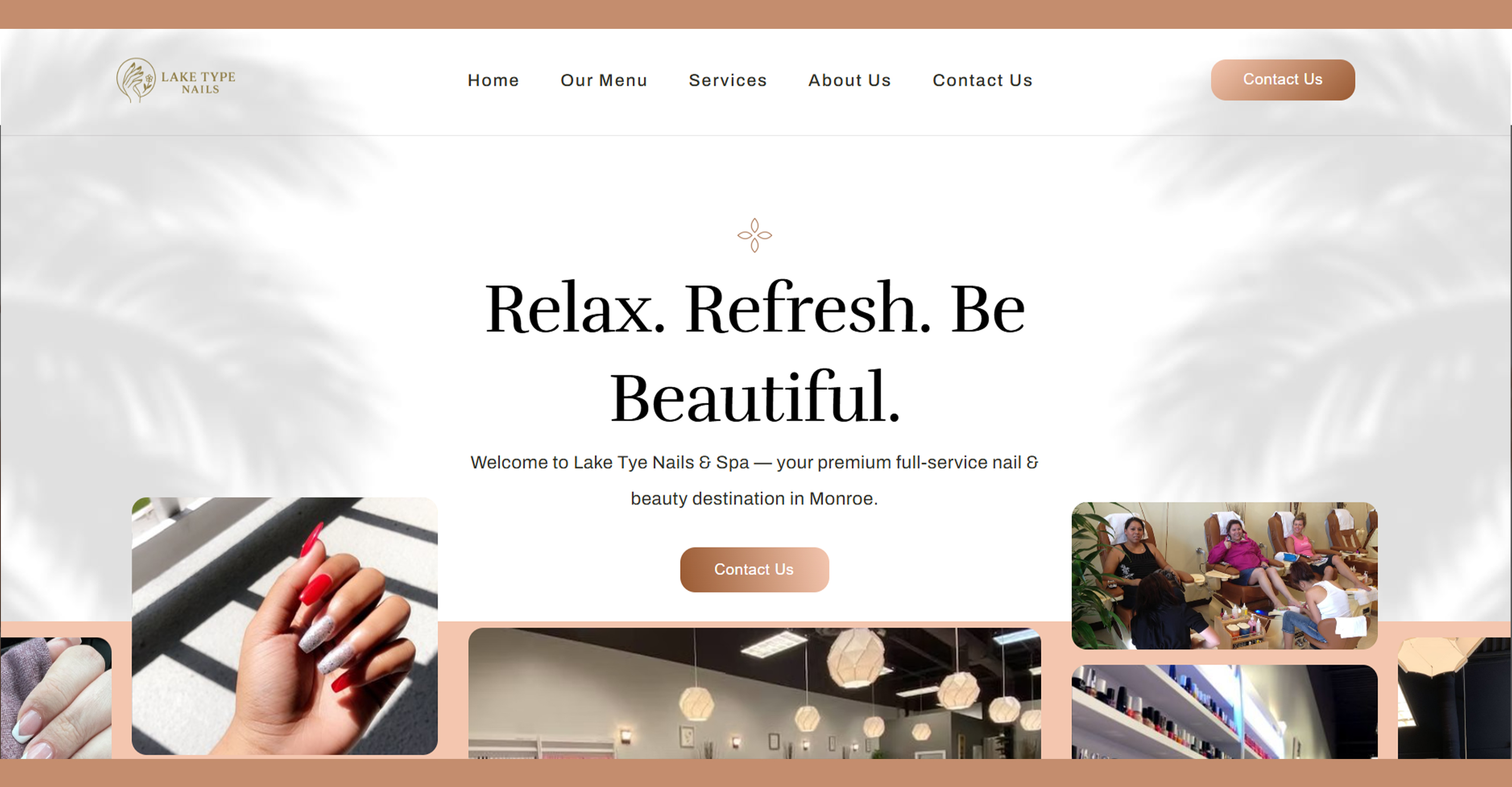 Lake Tye Nails website preview